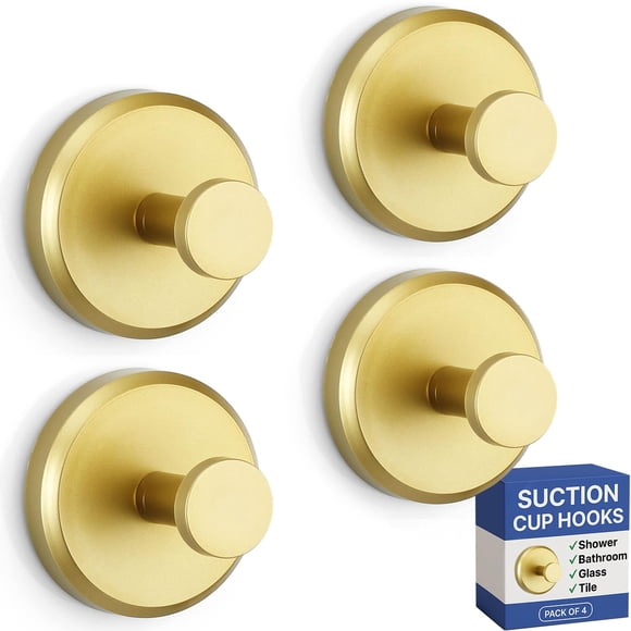 Ganchos con ventosa HOME SO para ducha, baño o cocina (paquete de 4)