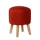 thumbnail image 1 of Pouf Nantes Cuero Kentucky Rojo, 1 of 3