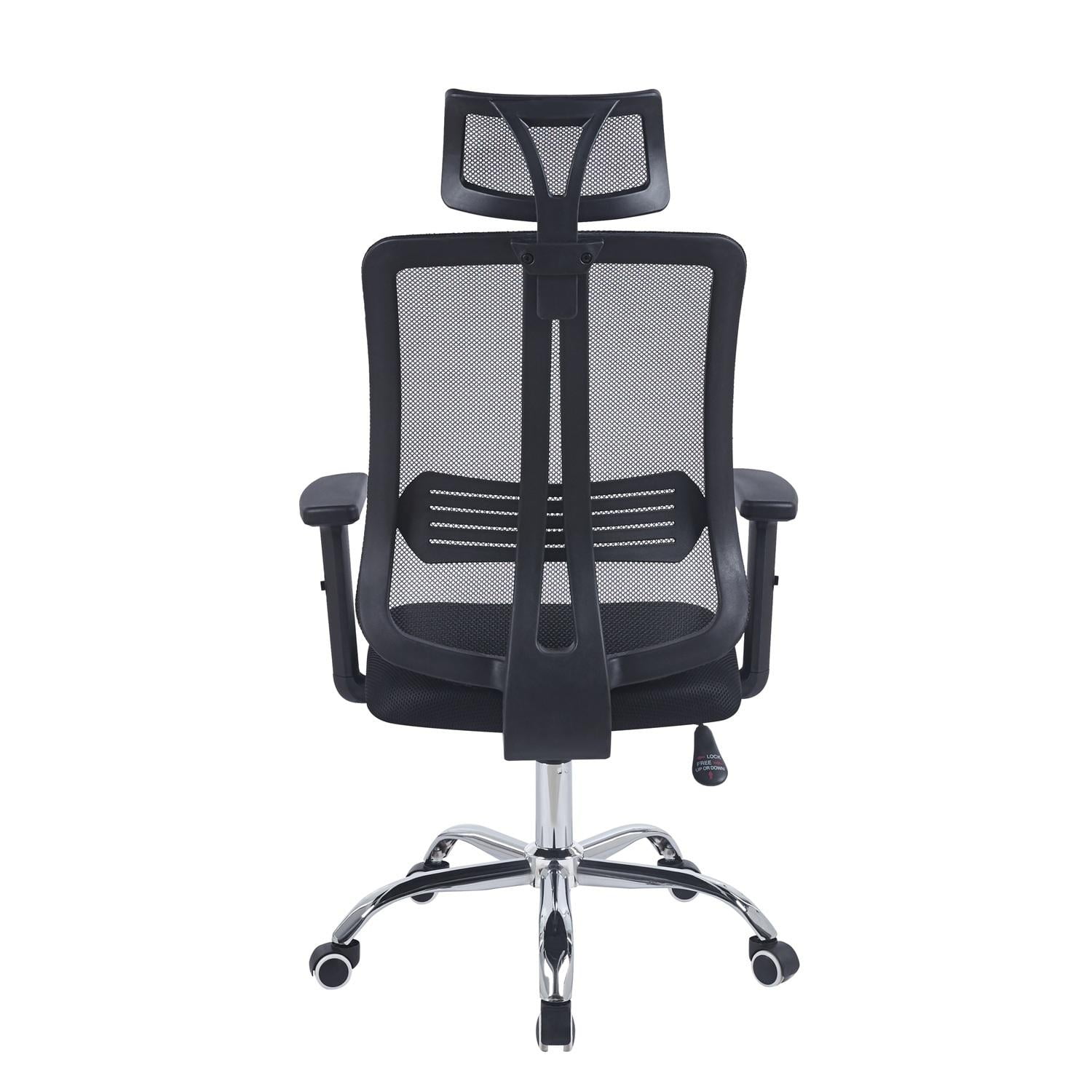 Midtown - Silla De Oficina Mesh Ergonómica Base Cromada Negro