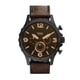 thumbnail image 1 of Reloj Fossil Nate Quartz de piel de acero inoxidable para hombre, 1 of 8