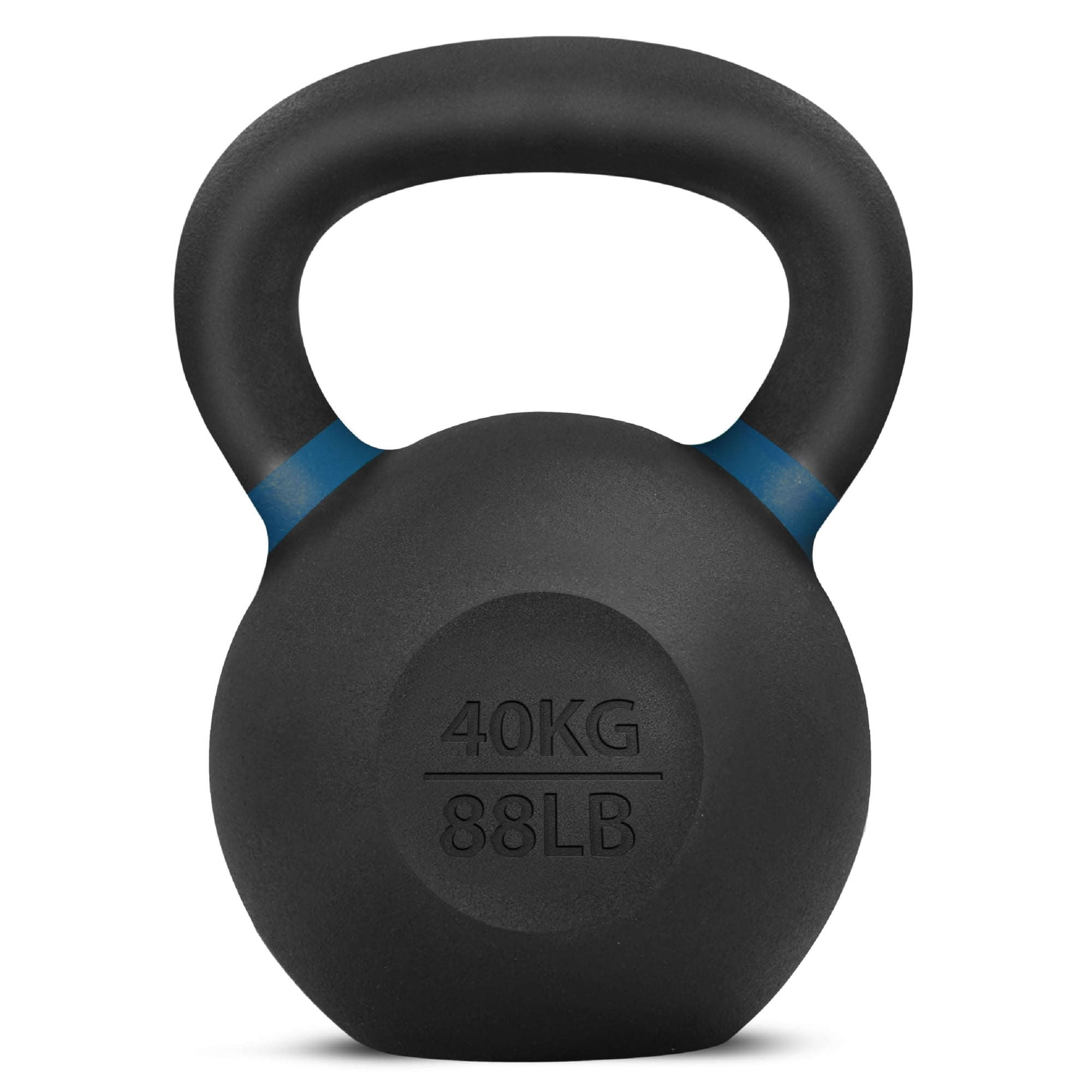 Kettlebell Yes4all, Hierro Fundido Con Recubrimiento En Polvo, 40 Kg/88 Libras, Azul Oscuro