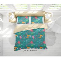 Milsleep - 3D De Dibujos Animados De Animales Dinasours Patrón Funda De Edredón Juego De Ropa De Cama Funda Nórdica