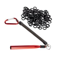 Ioensy - Herramienta Wacky Rig Con 100 Juntas Tóricas Con Llavero Herramienta De Gusano Loco De Aleación De Aluminio Rojo