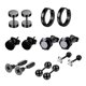 thumbnail image 4 of Juego De Aretes De 14 Piezas Joyería De Perforación Múltiple Para Cumplea?os De Fiesta 8 Mm Negro, 4 of 5