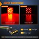 thumbnail image 3 of Funda LED para enganche de remolque, luz de freno, lente roja cuadrada, nilight, 3 of 9