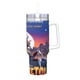thumbnail image 2 of Los Inseparables Vaso aislado de acero inoxidable con asa, diseño temático, regalo para familia, amigos y fans; incluye pajita y encaja en el portavasos estándar, 40 oz, 2 of 6
