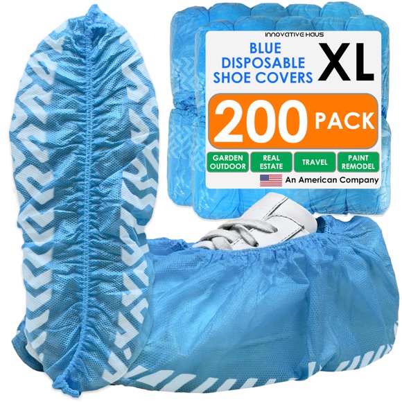 Cubiertas desechables para calzado Innovative Haus XL, paquete de 200, antideslizantes