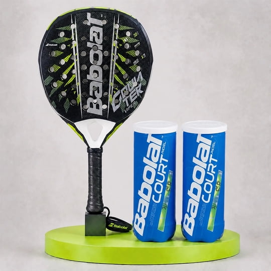 Super Pack Babolat Pala De Padel Counter Viper + 2 Tarros De Pelotas Court