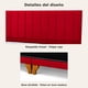 thumbnail image 5 of Set de cama 2 plazas Mueblería Draje, felpa roja, respaldo lineal, con colchón, 5 of 6