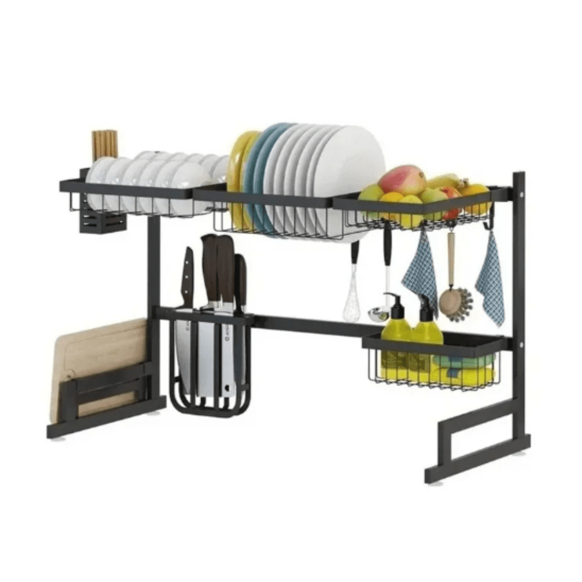 Genérico - Escurridor Secador Loza Platos 2 Niveles Organizador