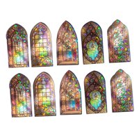 Magideal - 10 Uds. De Pegatinas Para Álbum De Recortes, Pegatinas Estéticas Con Forma De Marco De Ventana, Bonitas Pegatinas Impermeables Para Álbum De Recortes, Vistoso