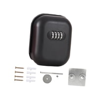 Ioensy - Caja De Seguridad Con Llave Para Pared, Resistente Al Agua, Con Contraseña, Para Exteriores, Apartamentos Y Oficinas, Color Negro