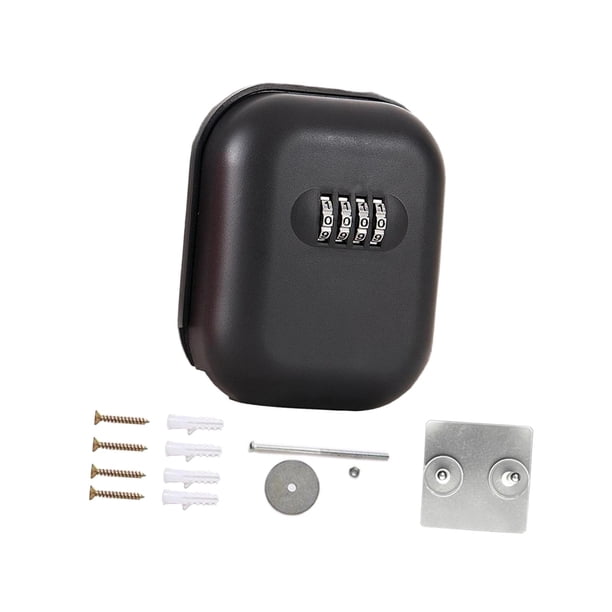 Caja De Seguridad Con Llave Para Pared, Resistente Al Agua, Con Contraseña, Para Exteriores, Apartamentos Y Oficinas, Color Negro