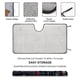 thumbnail image 2 of Herramientas Parasol para Parabrisas Delantero Protector Plegable, Visera Solar para Auto Bloquea Rayos UV Mantiene tu Vehículo Fresco 130cm*70cm, 2 of 6