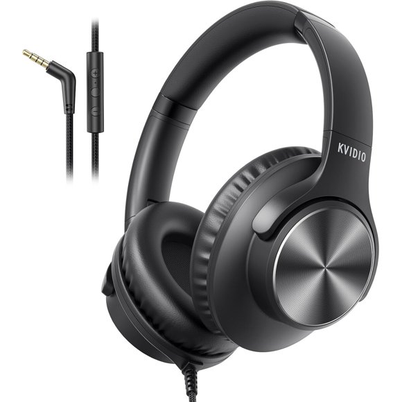 Auriculares cableados KVIDIO INFLOW de 40 mm con micrófono de 3,5 mm