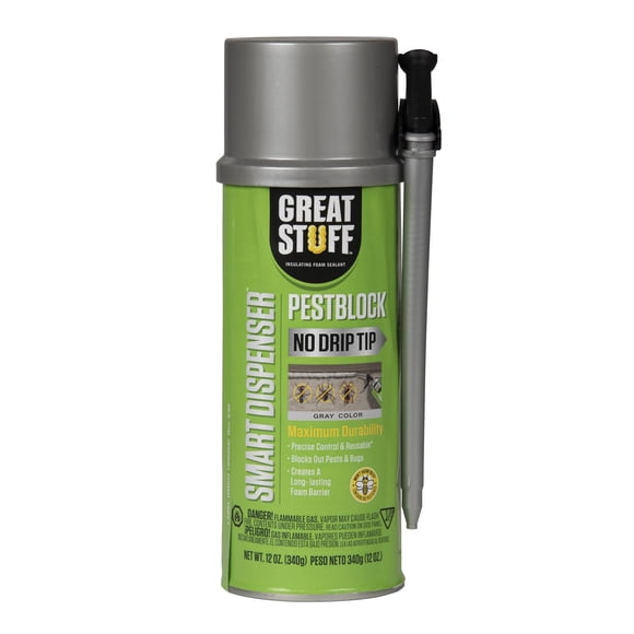 Dispensador inteligente con sellador de espuma Great Stuff Pestblock, color gris