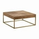 thumbnail image 1 of Mesa De Centro Mesa Lateral Madera Base Metal Cuadrada, 1 of 2