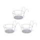 thumbnail image 5 of 3 Maceteros Colgantes Para El Hogar, Balcón, Valla, Exterior, Con Gancho, Color Blanco, 5 of 5