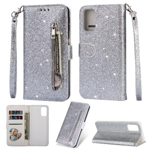 Funda Para Foxdock Elegante Funda Samsung Galaxy A32 5G Glitter Con Cremallera-Ideal Para El Uso Diario