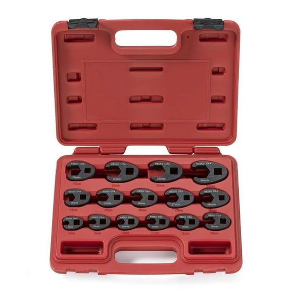 Juego de llaves con forma de pata de gallo NEIKO 03324A, 15 piezas, 8-24 mm