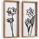 thumbnail image 1 of Tide and Tales 3D Black and White Floral Wall Art, Set of 2, 1 of 3