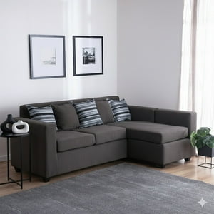 Muebles Mpr - Seccional Jazmin 3.1 Velvet Gris Oscuro