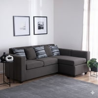 Muebles Mpr - Seccional Jazmin 3.1 Velvet Gris Oscuro