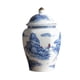 thumbnail image 3 of Tarro De Té De Cerámica Porcelana Blanca Azul Con Tapa Para Comedor Oficina Estilo De Boda A, 3 of 5