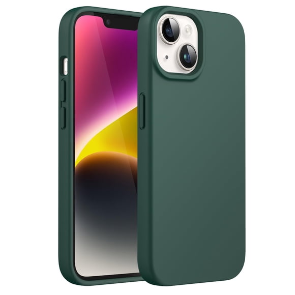 Funda JETech para iPhone 14 Midnight Green con carga inalámbrica
