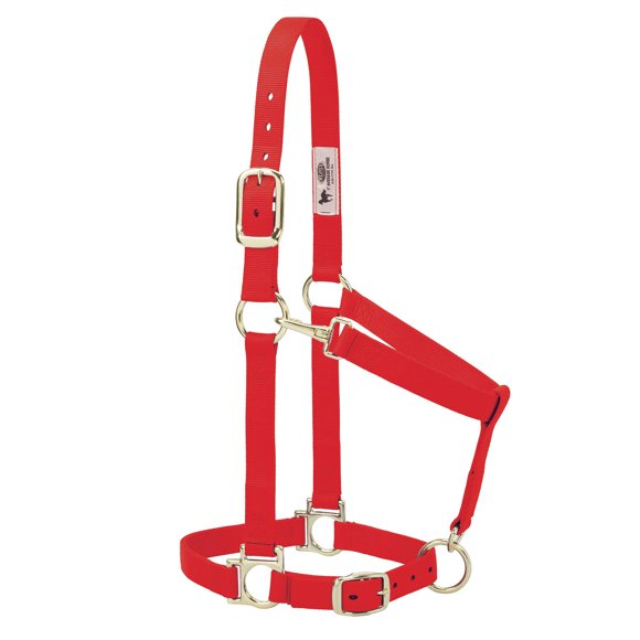 Cabestro ajustable de nylon rojo para caballo Weaver Leather Basic