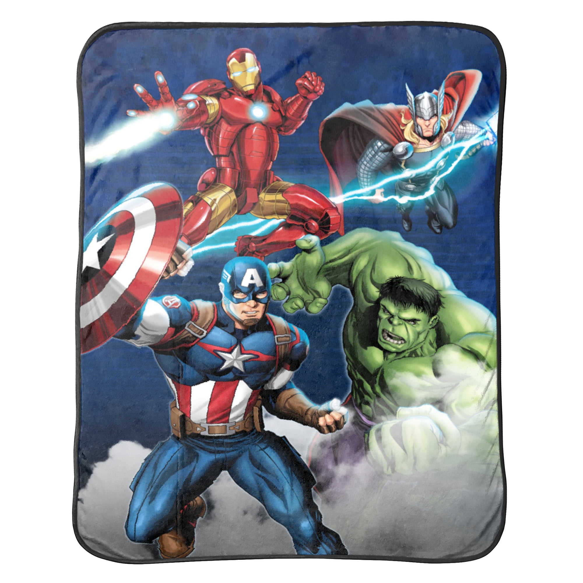 Manta De Peluche Jay Franco Marvel Avengers Blue Circle 117 X 152 Cm
