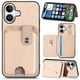 thumbnail image 1 of Funda Billetera Tejida para iPhone 16 Plus con Soporte y Tarjetero Beige, 1 of 4