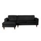 thumbnail image 1 of Sillón Chaiselong Izq Salerno Tela Pu Negro, 1 of 4