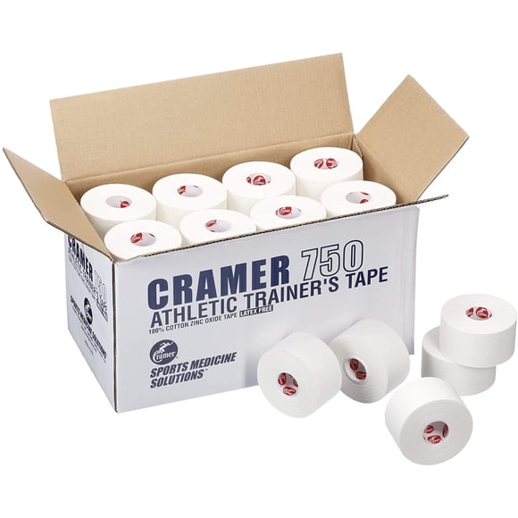 Cinta deportiva Cramer Team Color White para tobillo y muñeca de 1,5 cm