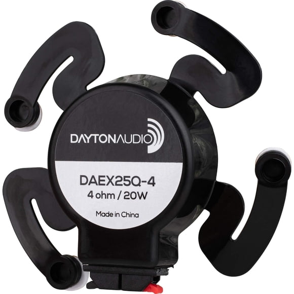 Exciter Dayton Audio DAEX25Q-4 de cuatro pies, 25 mm, 20 W, 4 ohmios