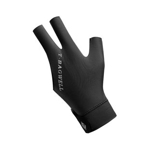 Magideal - Guante De Billar De 3 Dedos, Guante De Billar Elástico Universal Para Mano Izquierda Para Mujeres Y Hombres, Guante Para Jugadores De Billar Para Jueg Negro