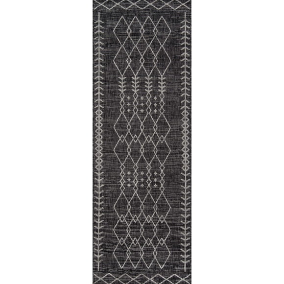 Alfombra Novogratz Villa Monaco Interior/Exterior 60 cm x 180 cm Carbón