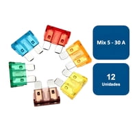 Fusible Tipo Enchufe Mix 5-30A 12Un. - Rukafe Basics