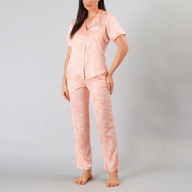 Set Camisero + Pantalon Satin Print Flores Mujer 33824-243