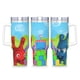 thumbnail image 1 of Popiz Baby TV Vaso aislado de acero inoxidable con asa, diseño temático, regalo para familia, amigos y fans; incluye pajita y encaja en el portavasos estándar, 40 oz, 1 of 6