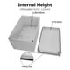 thumbnail image 4 of Caja de conexiones LeMotech IP67 impermeable de plástico ABS gris, 4 of 8