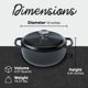 thumbnail image 2 of Cazuela de Hierro Fundido Segretto Cookware 4,57 L Negro Esmaltado, 2 of 9