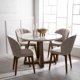 thumbnail image 2 of Comedor Bennet Redondo Con 4 Sillas Alba Palha Blanco - Café, 2 of 7