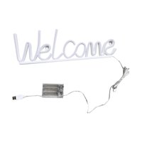 Magideal - Bienvenido Letreros De Neón Letreros Led Telón De Fondo Mesa Decorativa Decoración De Pared Lámpara De Iluminación Luz Nocturna Letrero De Luz De Neón , Azul