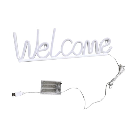 Magideal - Bienvenido Letreros De Neón Letreros Led Telón De Fondo Mesa Decorativa Decoración De Pared Lámpara De Iluminación Luz Nocturna Letrero De Luz De Neón , Azul