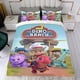 thumbnail image 4 of Dino Rancho Conjunto de sábanas temático, trío de piezas, cómodo y amigable con la piel, diseño único, regalo de decoración para el hogar para familiares, amigos y fans,140cm *210cm, 4 of 6