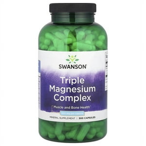 Swanson Complejo Triple De Magnesio, 400 Mg 300 Cápsulas