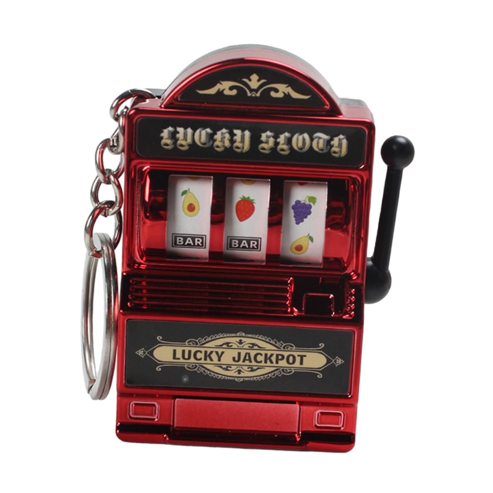 Magideal - Mini Máquina Tragamonedas Llavero De Juguete Novedad Festival Regalo Del Día De San Valentín Encanto Mini Juego De Arcade Juguete Para Mujeres Niñas , Rojo