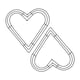 thumbnail image 3 of 2x Valentines Day Decoración Marco De La Corona De Alambre Del Corazón Para La Puerta Delantera Año Nuevo 30 Cm Negro, 3 of 5