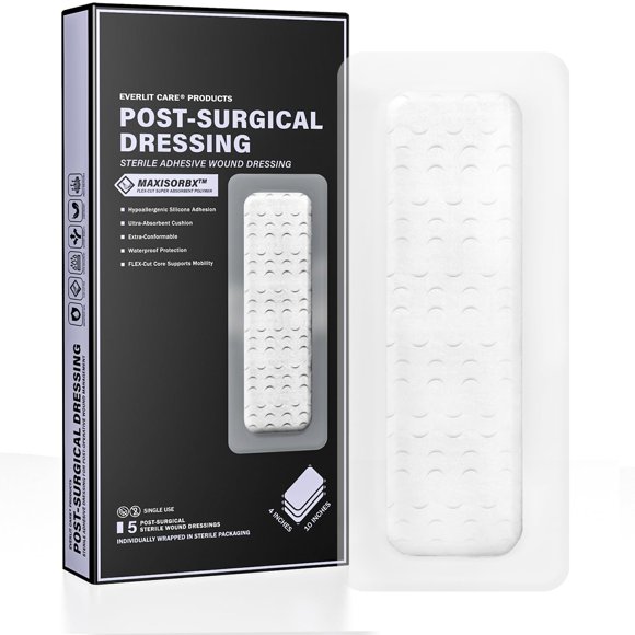 Apósito postquirúrgico EVERLIT CARE 10x25 cm Estéril Impermeable 5 uds